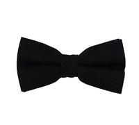 DonDon Men’s cotton bow tie 4.72 x 2.36-12 x 6 cm already tied and completely adjustable - black