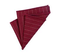 DonDon Men’s plaid checkered Pocket Handkerchief Cotton 9.05 x 9.05-23 x 23 cm - Dark red and white striped