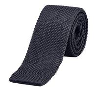 DonDon Men's Knit knitted Tie slim - grey anthracite