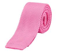 DonDon Men's Knit knitted Tie slim - rose