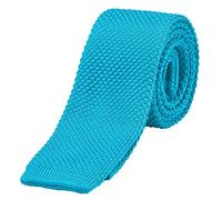 DonDon Men's Knit knitted Tie slim - turquoise