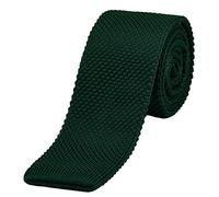 DonDon Men's Knit Tie handmade Dark Green
