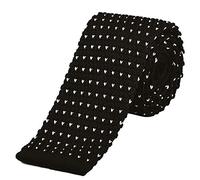DonDon Men's Knit Tie handmade White