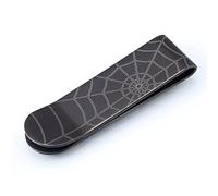 DonDon Men's Money Clip Stainless Steel Black Spider