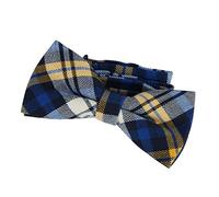 DonDon mens plaid bow tie pre-tied handmade and adjustable checkered chequered