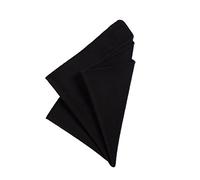 DonDon Mens' Pocket Handkerchief 23 x 23 cm Self-Folding Cotton Tweed Style Monochrome Black