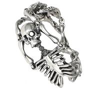 DonDon Men's Stainless Steel Bracelet Skeleton Skull Design