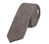 DonDon Narrow Men's Cotton Tie 2.36 inch 6 cm - light brown