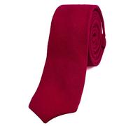 DonDon Narrow Men's Cotton Tie 2.36 inch 6 cm - red