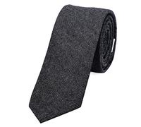 DonDon Narrow Men's Tie 2.36 inch 6 cm Denim-Look Cotton - anthracite