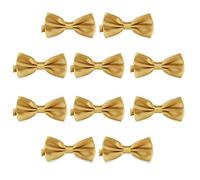 DonDon Set of 10 Men’s bow tie 4.72 x 2.36-12 x 6 cm already tied and completely adjustable - Gold Brass