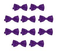 DonDon Set of 10 Men’s bow tie 4.72 x 2.36-12 x 6 cm already tied and completely adjustable - Violet