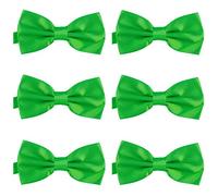 DonDon Set of 6 Men’s bow tie 4.72 x 2.36-12 x 6 cm already tied and completely adjustable Green