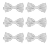 DonDon Set of 6 Men’s bow tie 4.72 x 2.36-12 x 6 cm already tied and completely adjustable Light Grey