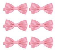 DonDon Set of 6 Men’s bow tie 4.72 x 2.36-12 x 6 cm already tied and completely adjustable Pink