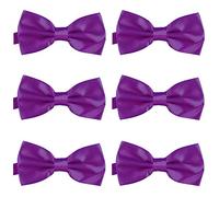 DonDon Set of 6 Men’s bow tie 4.72 x 2.36-12 x 6 cm already tied and completely adjustable Purple