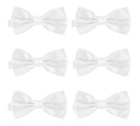 DonDon Set of 6 Men’s bow tie 4.72 x 2.36-12 x 6 cm already tied and completely adjustable White