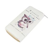 DonDon Women’s Purse Owl Eagle Owl with Crown Beige