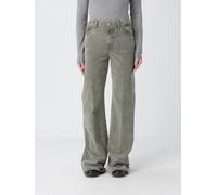 DONDUP Flared Corduroy Jeans in Green with Mid-Rise Waist - Size: 25 - female