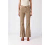 DONDUP Flared Corduroy Jeans in Green with Mid-Rise Waist - Size: 28 - female
