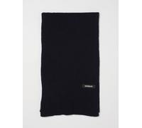 DONDUP Ribbed Wool and Cashmere Blend Scarf with Applied Logo - Size: OS - male