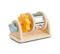 Done by Deer Activity Roll Birdee Colour Mix - Baby Montessori Motor Skills Toy for Stimulating the Sense of Touch - Wooden Toy Baby from 3 Months - Sensory Toy Baby