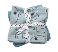 Done by deer Contour baby blanket 120x120 cm 2-pack Blue