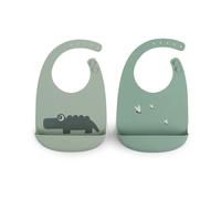 Done By Deer Silicone Bib 2 Pack Croco