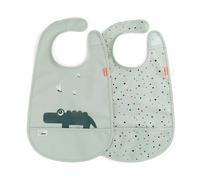 Done by deer Croco bib with Velcro 2-pack Green