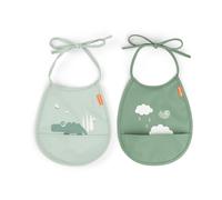 Done by deer Croco Tiny Bib 2-pack Green