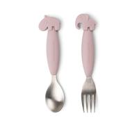 Done by deer Deer Friends Easy-grip cutlery set 2 pieces Powder