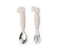 Done by deer Deer Friends Easy-grip cutlery set 2 pieces Sand