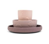 Done by deer Deer Friends Stick&Stay kids dinner set 3 pieces Powder