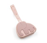 Done by Deer Elphee Pink Silicone Dummy Bag - Can Hold 2-3 Dummies - Baby Accessories for Easy Attachment to Pram or Changing Bag - 100% Food Grade Silicone