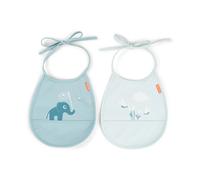 Done by deer Elphee Tiny bib 2-pack Blue