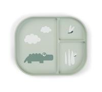 Done by Deer Foodie Children's Plate with Dividers - Children's & Baby Plate Non-Slip - BPA-Free Children's Tableware and Baby Tableware Made of 100% Food Grade PP - 22 x 18 x 2 cm