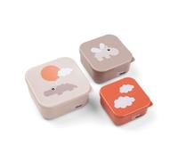 Done by Deer Happy Clouds Snack Box Set of 3 Pink Practical Snack Boxes in Three Different Sizes Box: 100% PP, Lid: 100% Polyethylene Food Grade