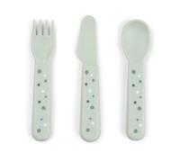 Done by deer Happy Dots foodie cutlery set 3 pieces Green