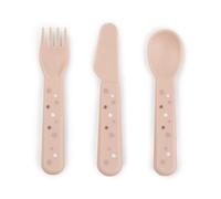 Done by deer Happy Dots foodie cutlery set 3 pieces Powder
