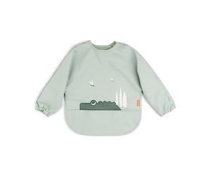 Done by Deer Long Sleeved Baby Bib - OEKO-TEX® - Waterproof, Adjustable Smock Bib for Babies and Toddlers, Croco Design