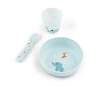 Done by deer Playground foodie first meal serving set 3 pieces Blue