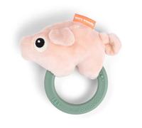 Done by Deer Sensory Rattle with Teething Ring - Pigee Colour Mix - Baby Toy from 0 Months - Rattle with Teething Aid - Colourful Sensory Stimulation Toy - BPA Free