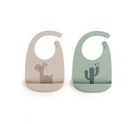 Done by Deer Silicone Bib 2 pack Lalee, One Colour One Colour