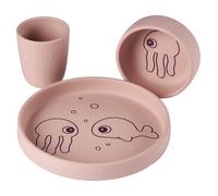 Done by Deer Silicone Dinner Set - Sea Friends - Powder