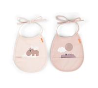 Done By Deer Tiny Pocket Happy Clouds Bib 2 Units