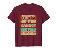 Done Undone Lady Macbeth Sleepwalking Scene Shakespeare Play T-Shirt, Men, Burgundy, XX-Large