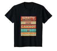 Done Undone Lady Macbeth Sleepwalking Scene Shakespeare Play T-Shirt, Youth, Black, 2T