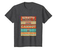 Done Undone Lady Macbeth Sleepwalking Scene Shakespeare Play T-Shirt, Youth, Dark Heather Grey, 2T