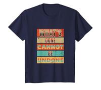 Done Undone Lady Macbeth Sleepwalking Scene Shakespeare Play T-Shirt, Youth, Navy Blue, 2T