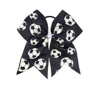 Doneace Soccer Cheer Bows Hair Ties Large Girls Hair Bows Hair Ropes Cheerleading Bows Elastic Band Ponytail Holder Football World Cup Hair Accessories for Teen College Football Competition